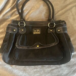 Coach Black Shoulder Bag with Gold-tone Hardware